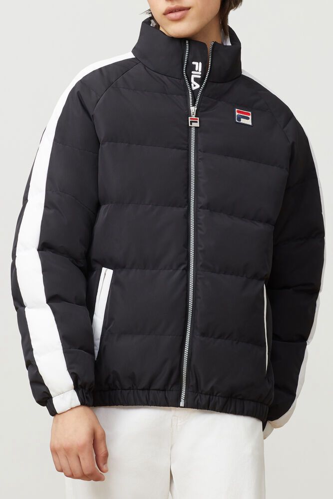 Fila Jacket Ledger Puffa Mens Black - India SYN-574689